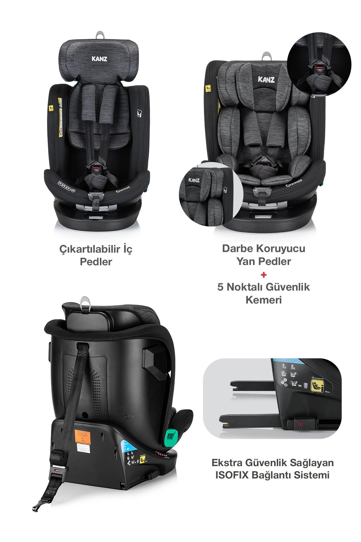 Kanz Cosmos İ-Size 360 Dönebilen Oto Koltuğu 0-36 kg