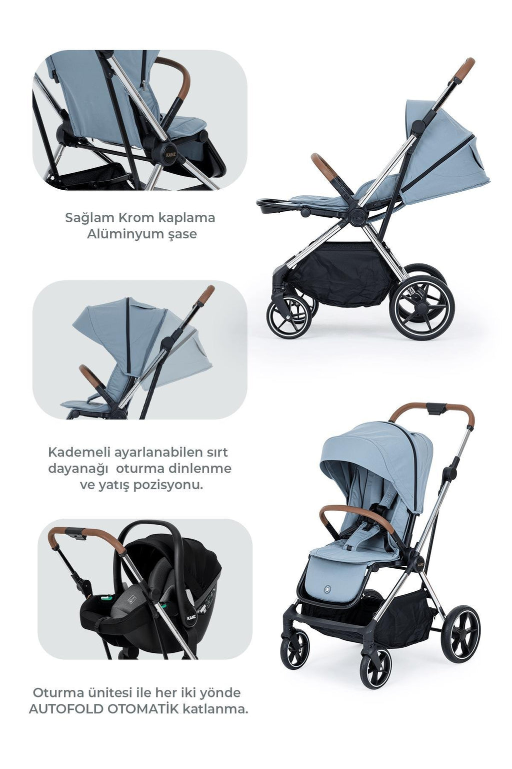 Kanz Snap Autofold Travel Bebek Arabası