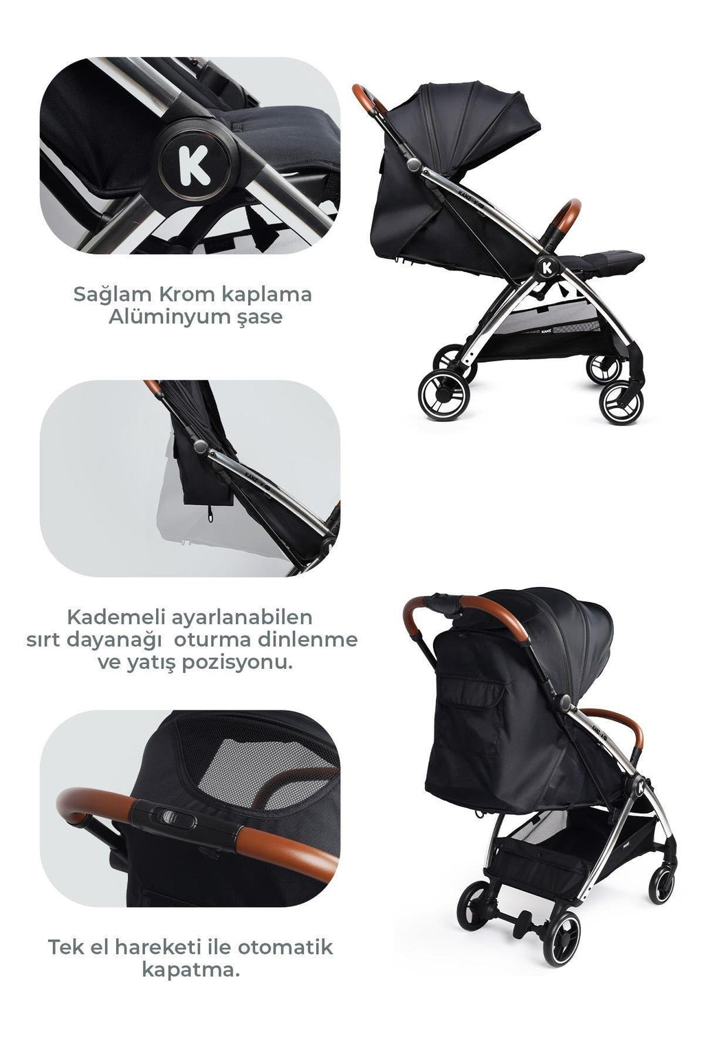 Kanz Xflip Autofold Travel Sistem Bebek Arabası